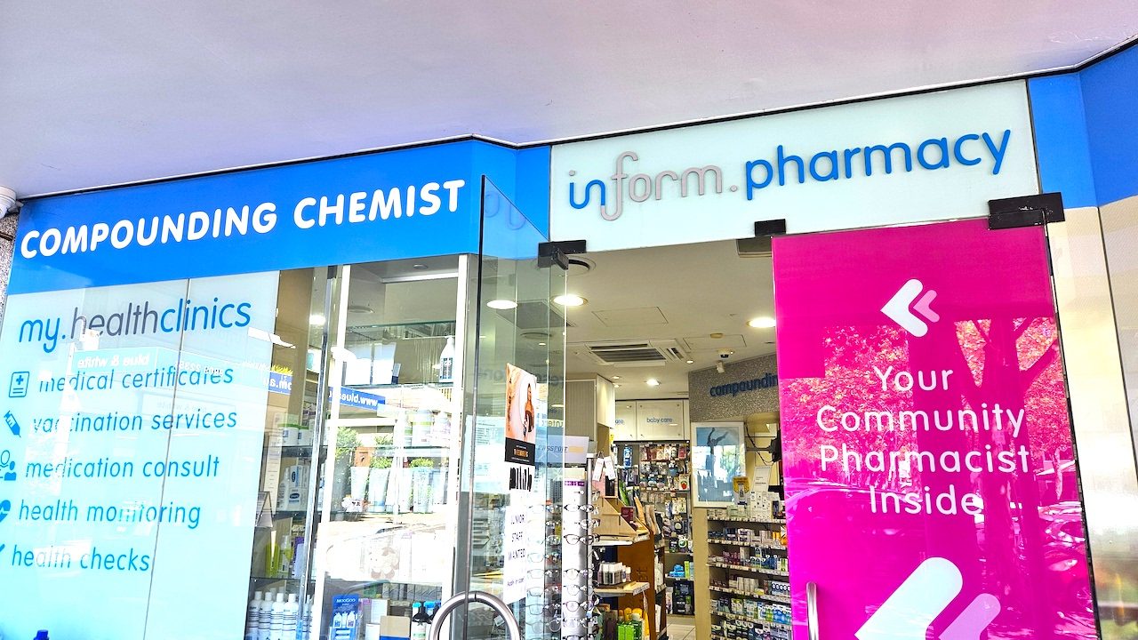 Inform Pharmacy, a compounding pharmacy in Sydney that also dispenses online across the city.